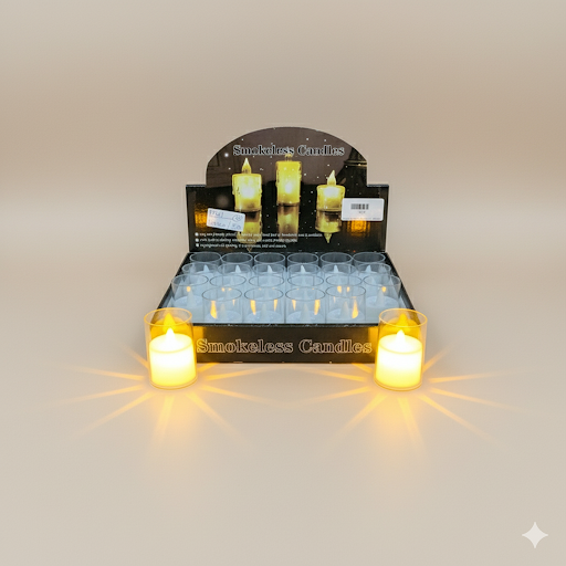 Smokeless Led Tealight Candles   2.3 Inch, 24 Pcs Box | Unique Bazar