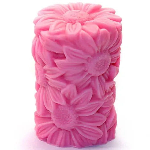 Dream Rose Sunflower Pillar Scented Candle | Unique Bazar