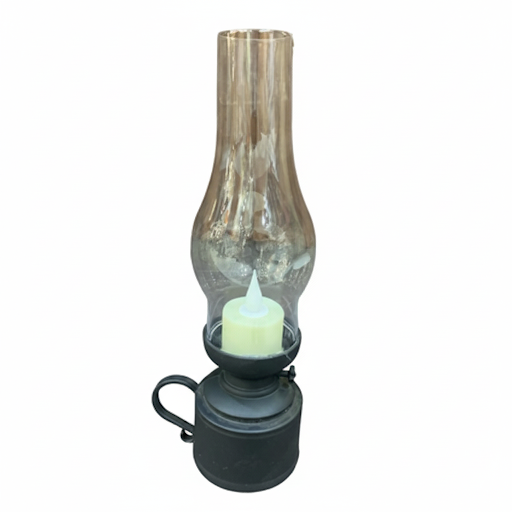 Vintage Style Lantern With Led Candle   10 Inches | Unique Bazar