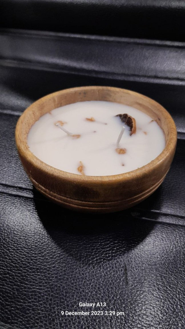 Wooden Jar Secented Candles | Unique Bazar