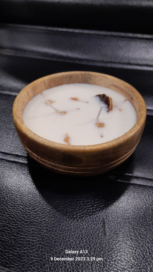 Wooden Jar Secented Candles | Unique Bazar