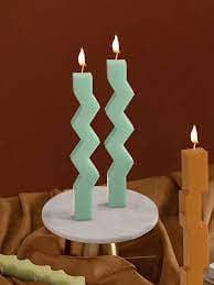 Zik Zack Candle - Artisanal Diwali Decor | Unique Bazar
