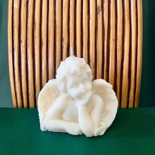 Unique Bazar: Festive Cherub Angel Soy Candle for Diwali
