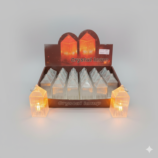 Crystal Shaped Candle Lamp 24 Pcs Box | Unique Bazar