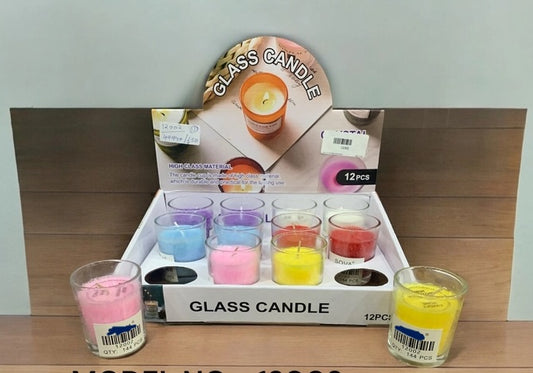 Scented Glass Candles 2.5 Inch, 12 Pcs Box