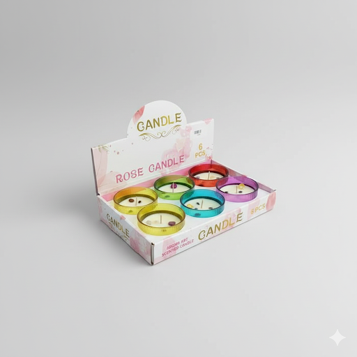 Rose Candles 2 Inch (6 Pcs Box) | Unique Bazar