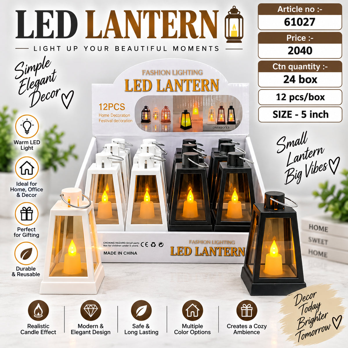LED Lantern Pack of 12