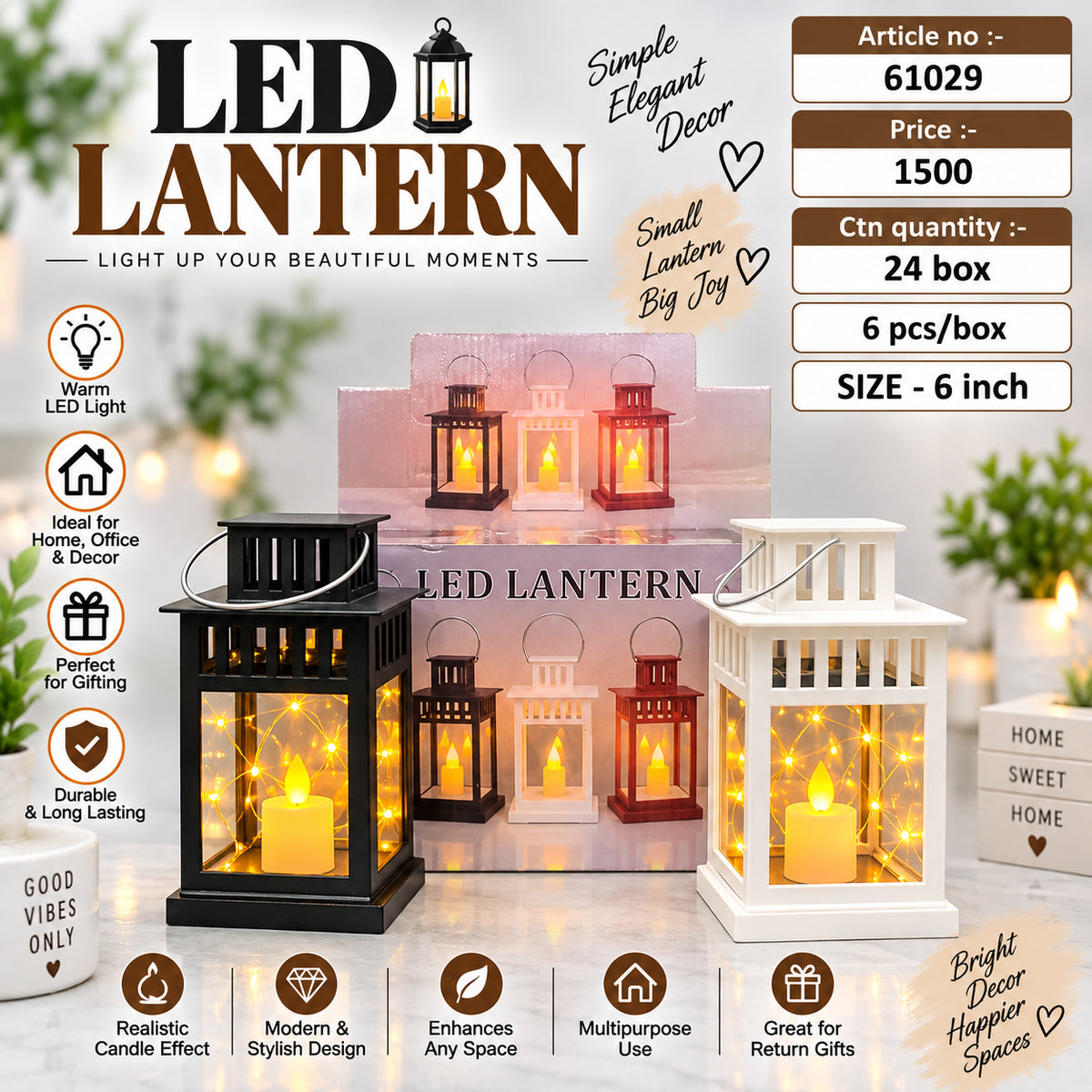 LED Lantern Pack of 12