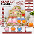 Crystal Clear Glass Cup Wax Candle Pack of 24