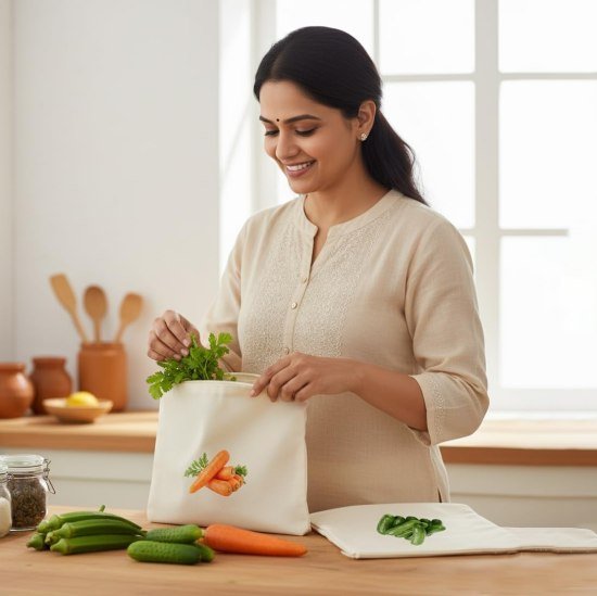 10 Pcs Vegetable Food Printed Bag