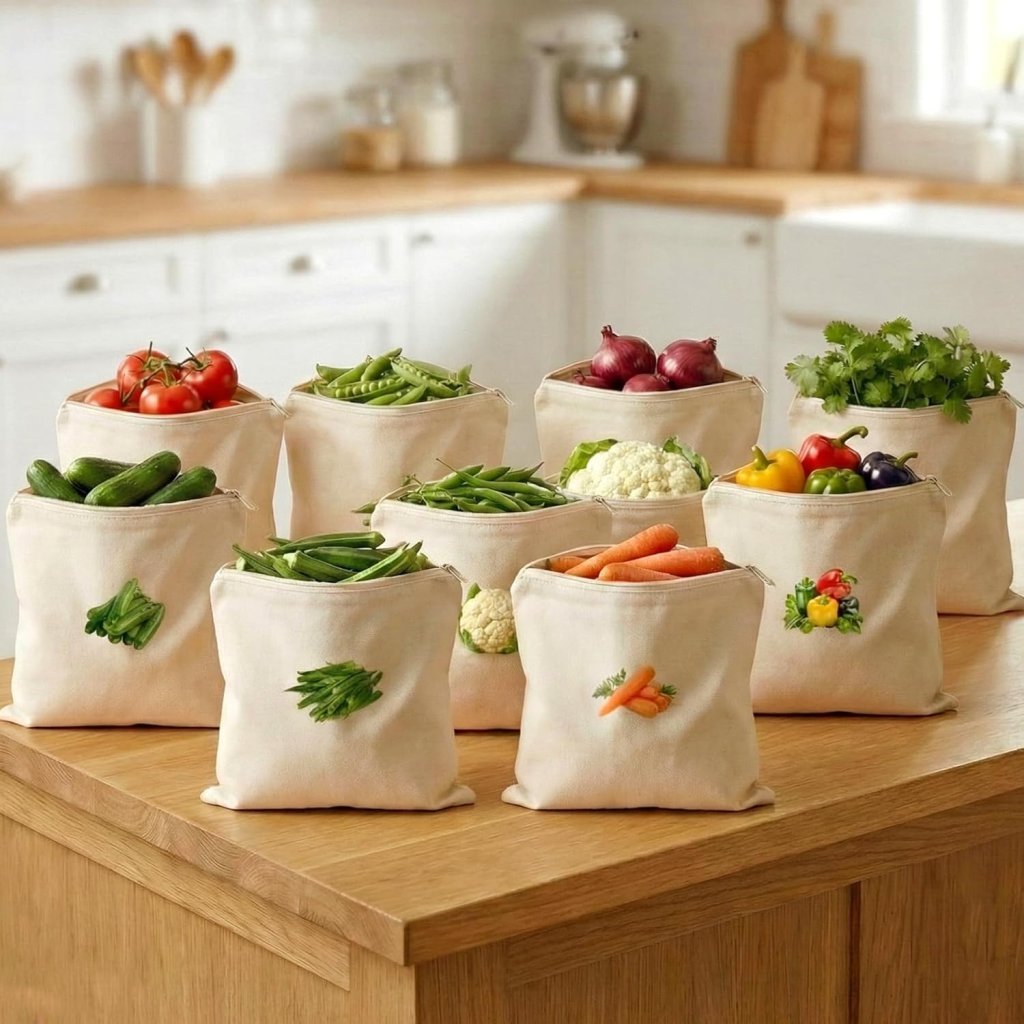 10 Pcs Vegetable Food Printed Bag