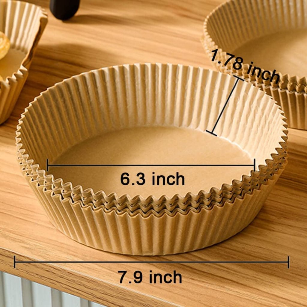 100 PCS Round Air Fryer Paper Sheets Disposable