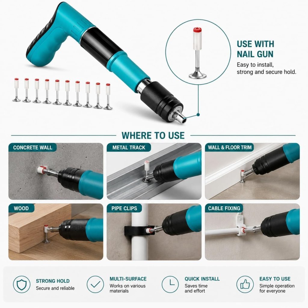 100 Pcs Nail Gun Only Nail