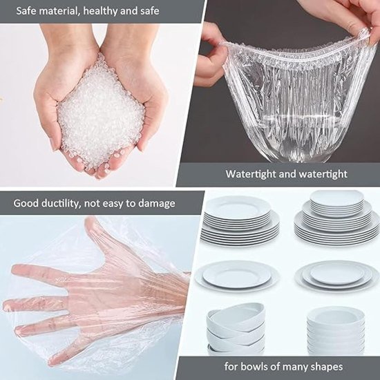 100 pcs Plastic Bags Food Cover