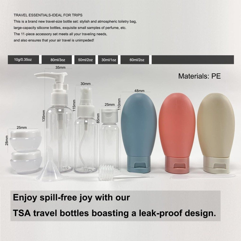 11 PCS Travel Bottle Set