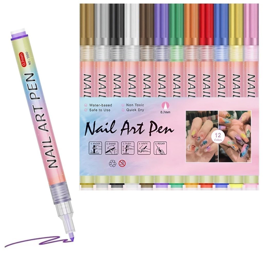 12 Color Nail Art Maker Pen