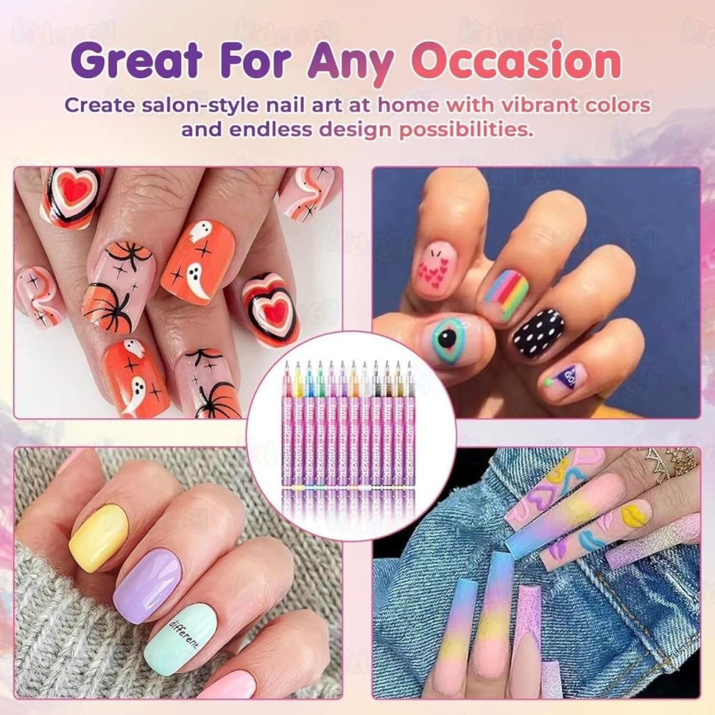 12 Color Nail Art Maker Pen