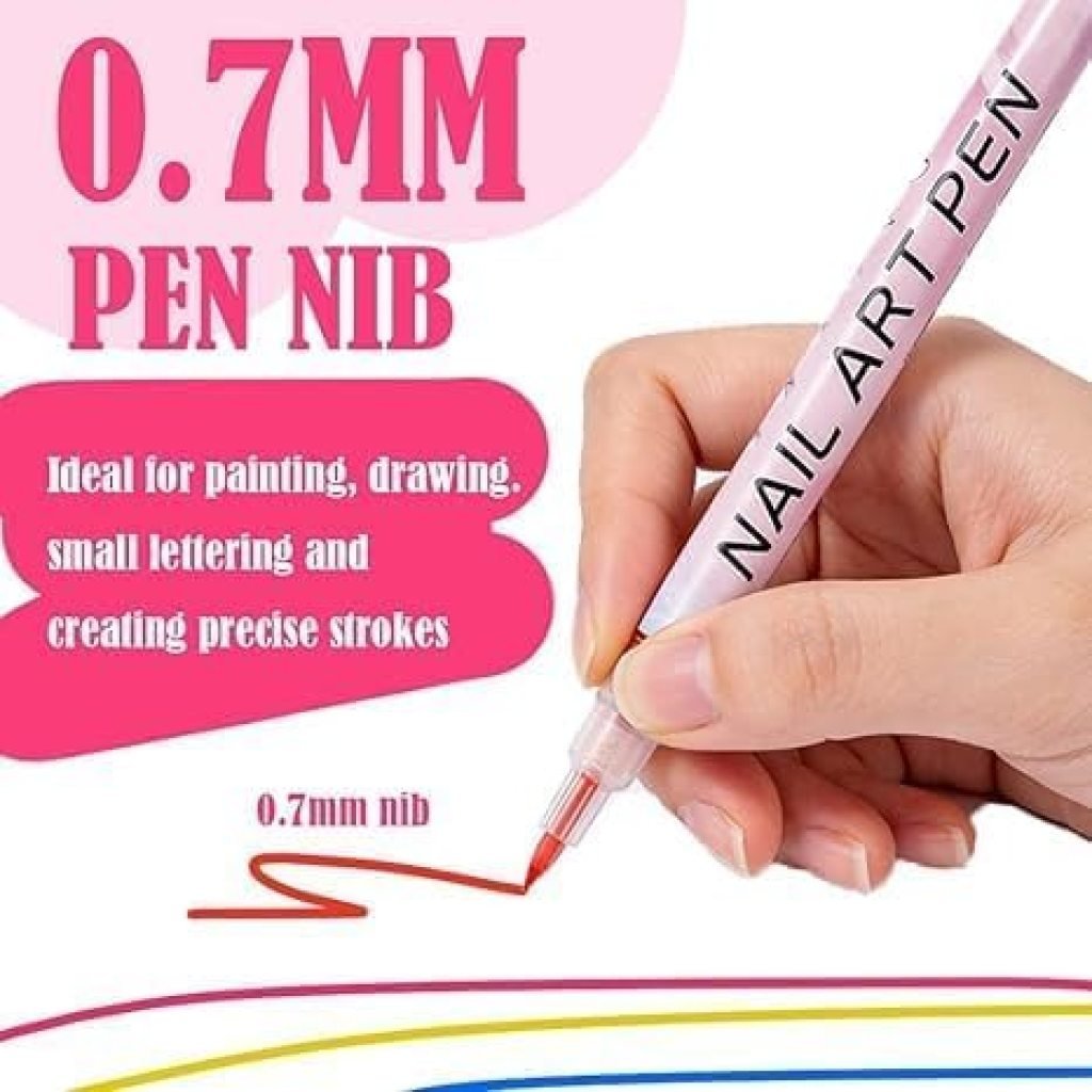 12 Color Nail Art Maker Pen