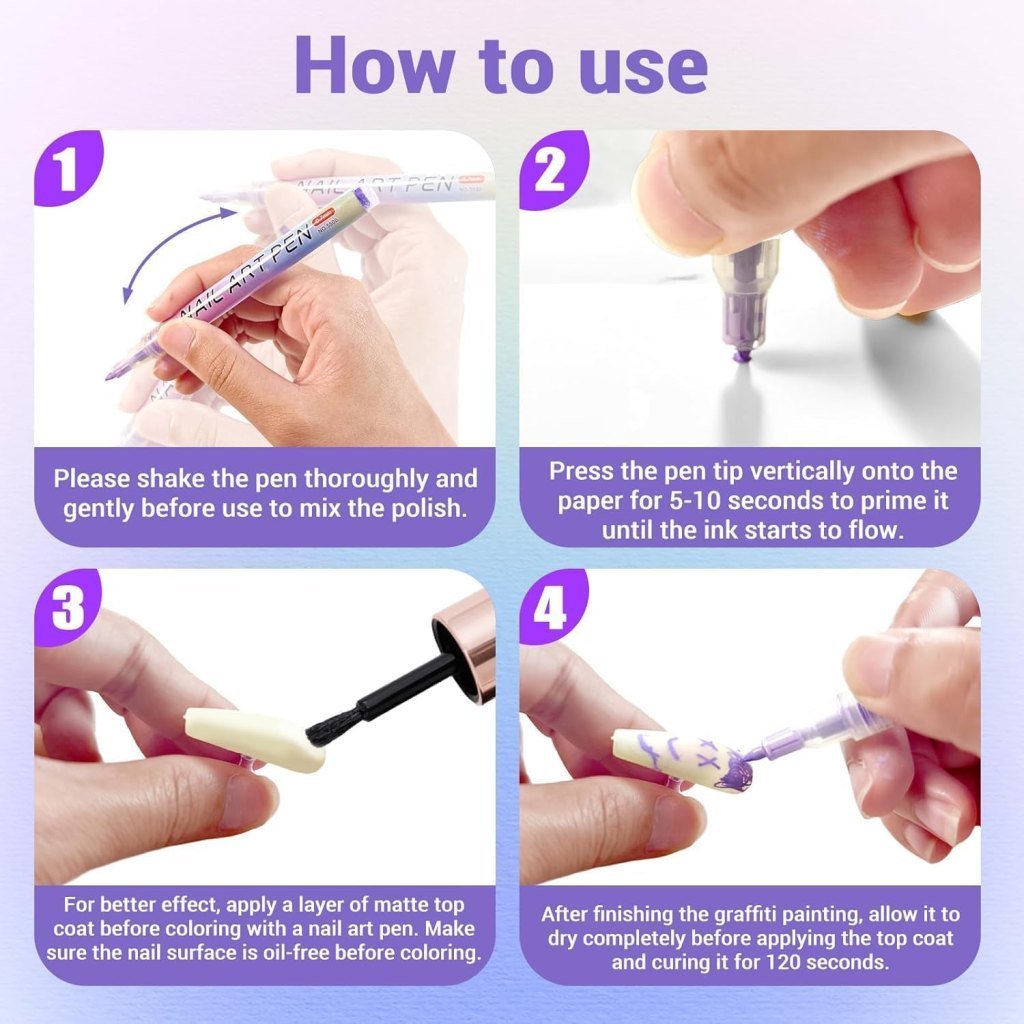 12 Color Nail Art Maker Pen