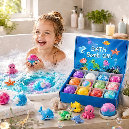 12 Pcs Bath Bombs Bubble for Baby