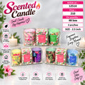 Floral Scented Glass Jar Candle Pack of 6