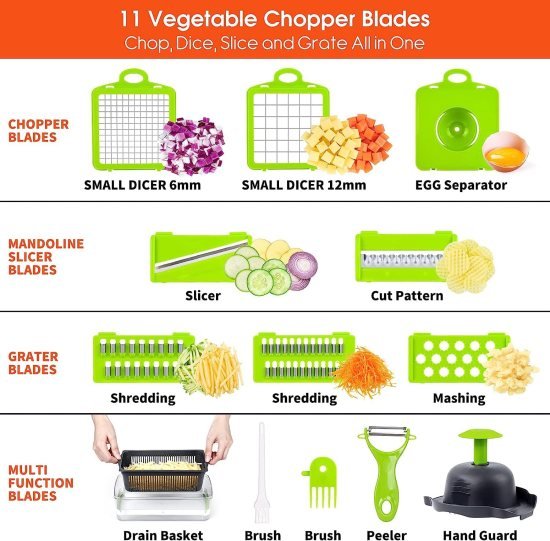 14 In 1 Chopper Nicer Veggie Slicer Dicer - 1470