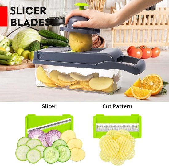 14 In 1 Chopper Nicer Veggie Slicer Dicer - 1470