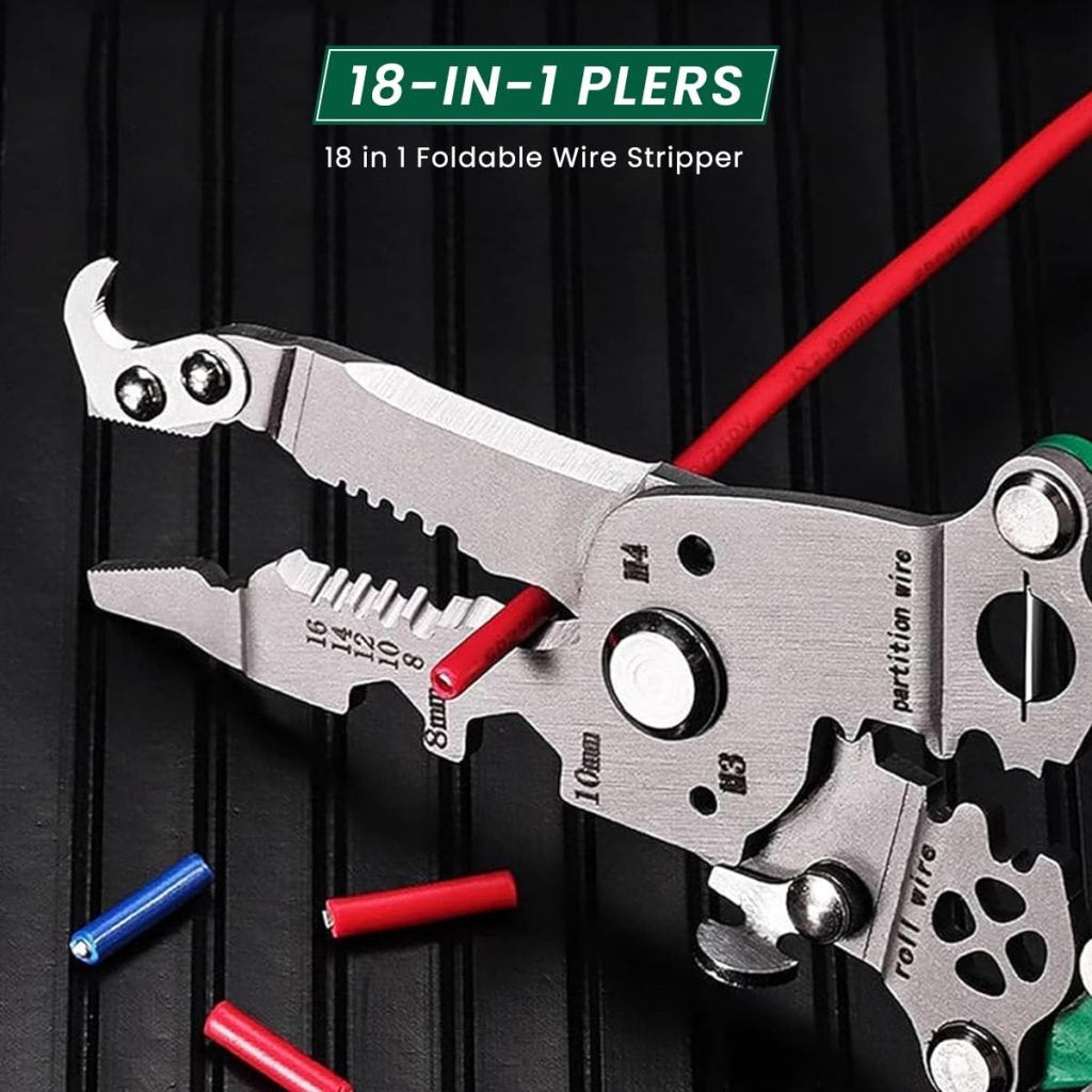 18 In 1 Folding Wire Stripper Tool