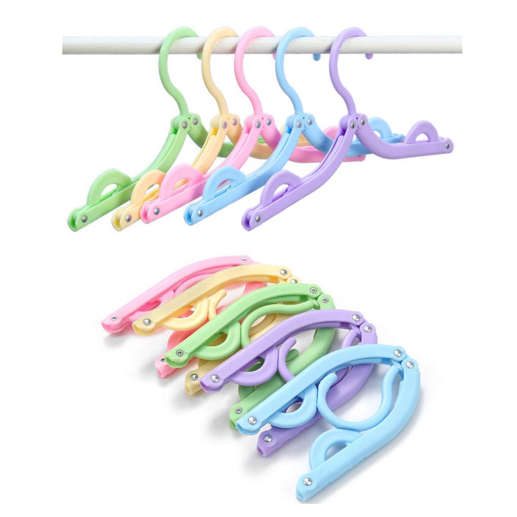 Folding Clothes Hanger - Travel Foldable Plastic Hangers Home Improvement