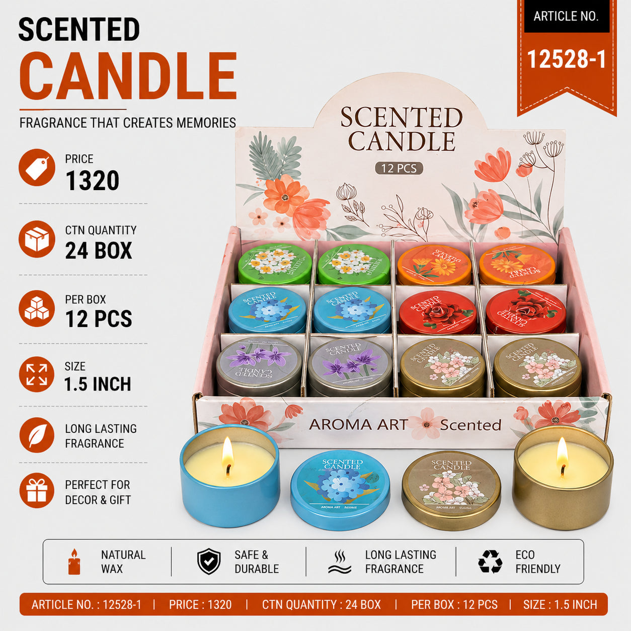 12528-1 (12PCS BOX)(24BOX CTN)-CANDLE