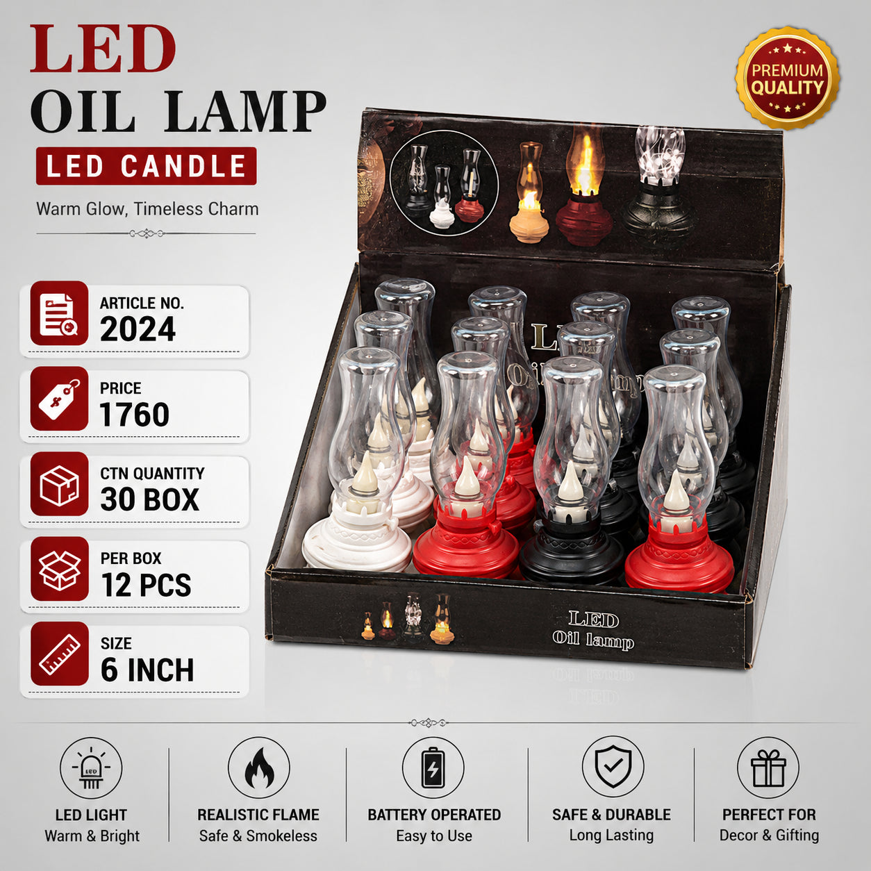 2024 (30)(12PC BOX)-LED CANDLE