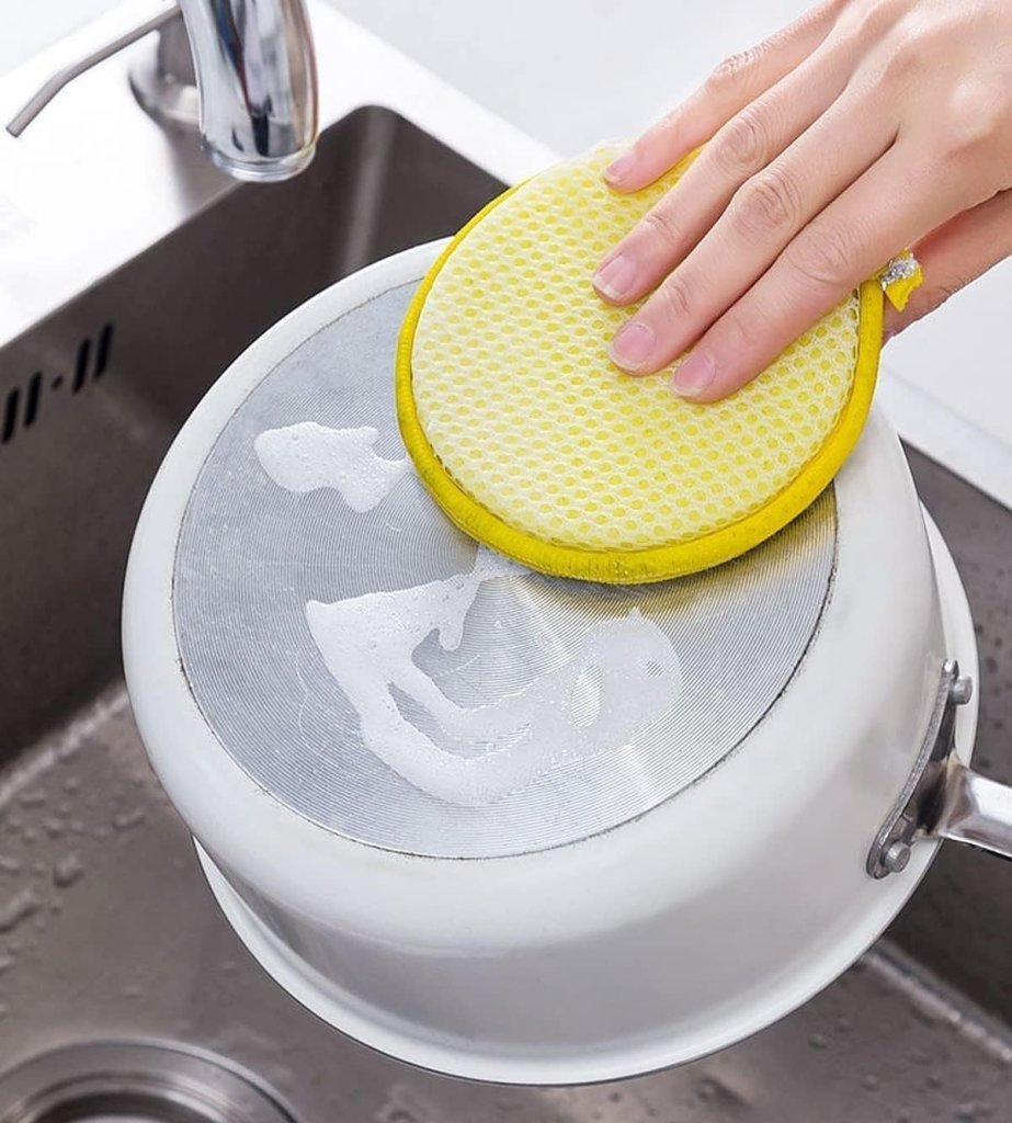 2 In 1 Sponge Dish Scrubber 1 pcs
