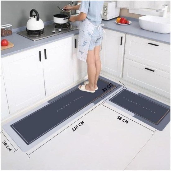 2 Pcs Kitchen Floor Mat 40x60CM 40x120CM
