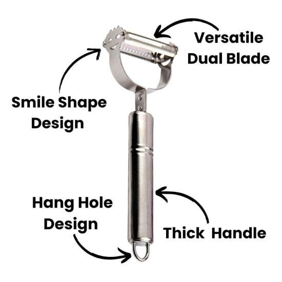 2 In 1 Stainless Steel Vegetable Fruit Peeler