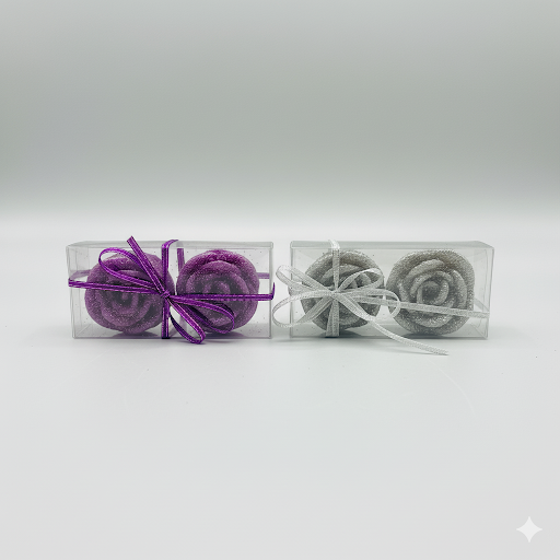 2.5 Inch Mini Glitter Rose Led Candles | Unique Bazar