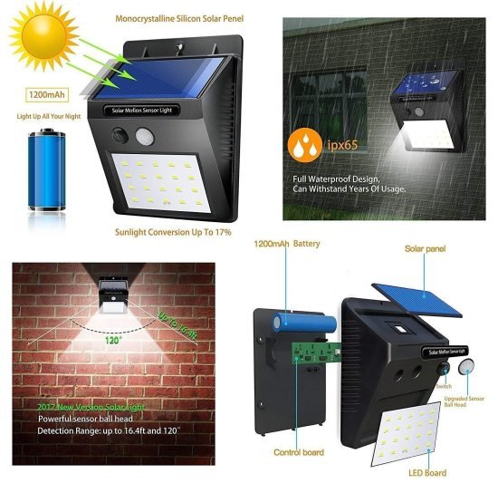 20 LED Solar Light with Motion Sensor