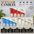 Strawberry Scented Pillar Candles Pack of 3