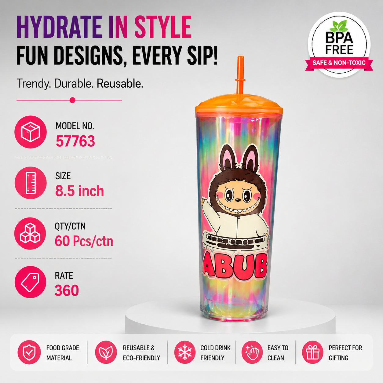57763 (60)-PLASTIC SIPPER