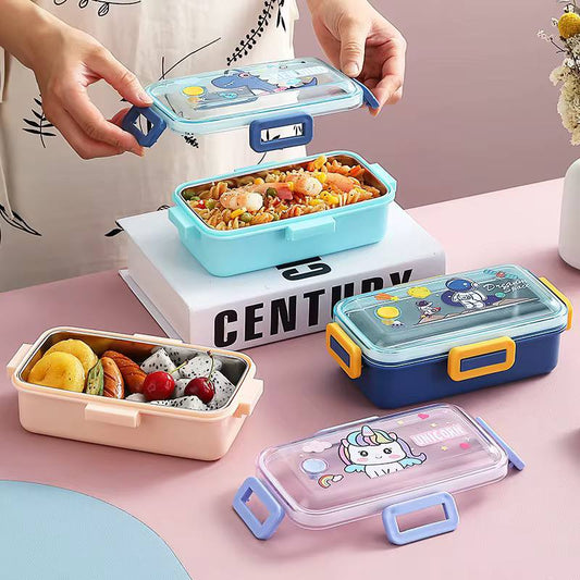 Unique Bazar: Stainless Steel Lunch Box & Spoon