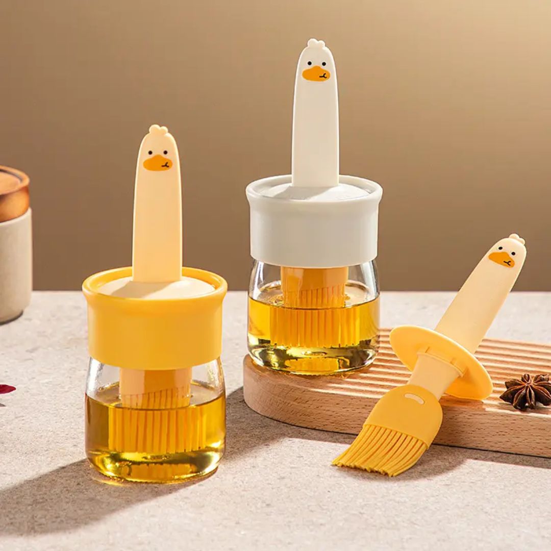 Unique Bazar: Silicon Duck Oil Brush + Storage