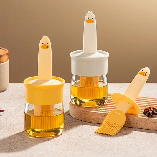 Unique Bazar: Silicon Duck Oil Brush + Storage