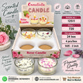 Rose Scented Candle Pack of 8