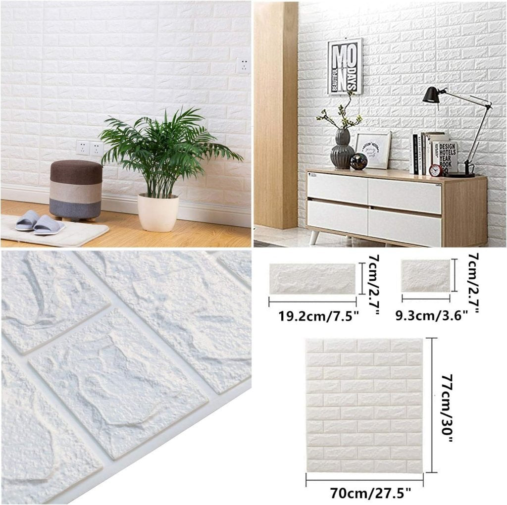 3D Brick Foam Wallpaper 70x77cm