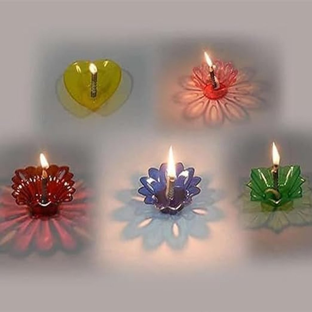 3D Reflection Diyas 12 Pcs