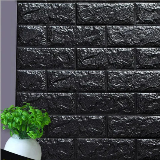 3D Foam Bricks Black - Unique Bazar