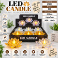 Crystal Lotus Flower LED Candle Pack of 12