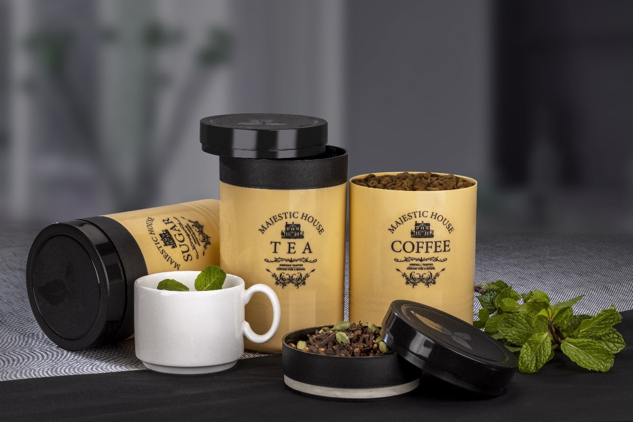 Unique Bazar: 3pcs Sugar, Tea & Coffee Set