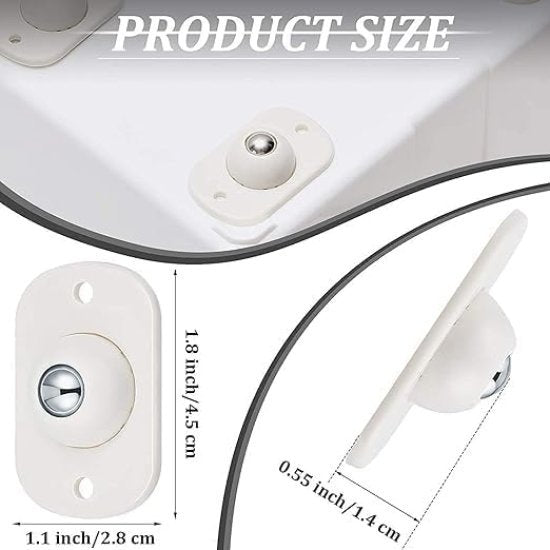 4 Pc Self Adhesive Mini Swivel Casters Wheels