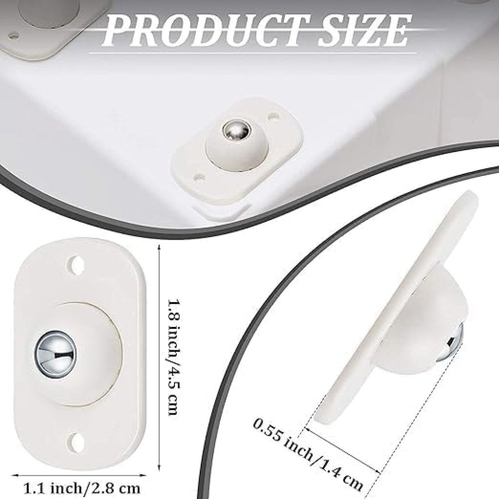 4 Pc Self Adhesive Mini Swivel Casters Wheels