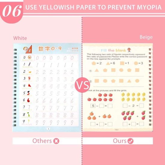 Magic Practice Book for kids 4 pcs 10 refill